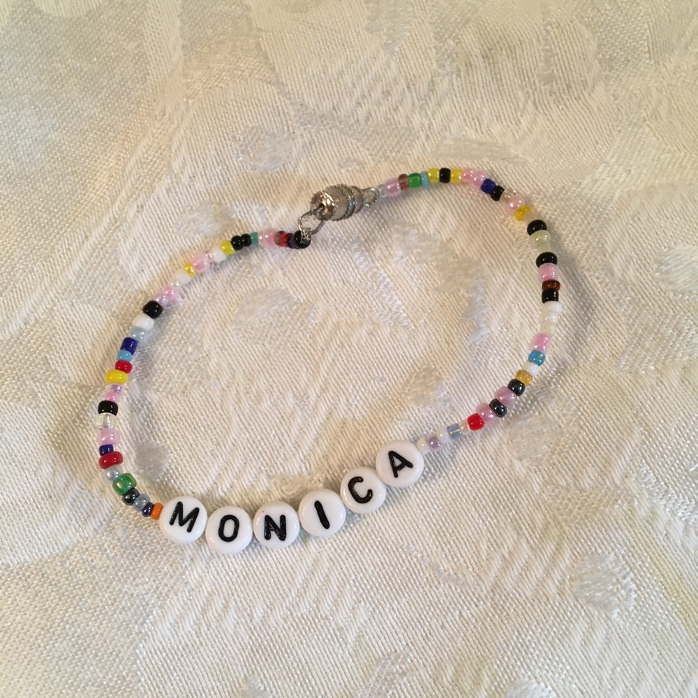 MONICA (rainbow) 7” personalized bracelet-NEW